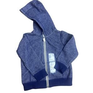 Carter’s Baby Boy Zip-Up Hoodie 18M NWT Blue Heather Full Zip Sweatshirt